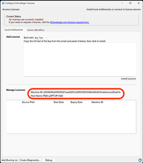 Locating the Machine Identifier for SLM License Installation